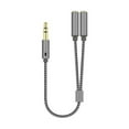 thumbnail image 2 of 3.5mm 1 Male to 2 Female Ports Headphone Microphone Audio Cable Adapter Splitter, 2 of 7