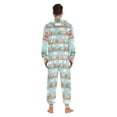 thumbnail image 4 of FORMRS Onesies Pajama for Adults Unisex Hoodie Winter Jumpsuit One Piece Sleepwear, Sizes S-2XL, Red Trains Pattern, 4 of 7