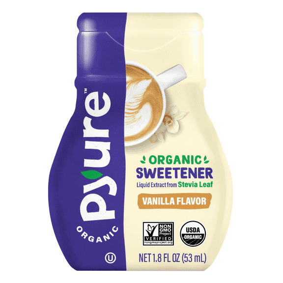 Pyure Organic Liquid Stevia Vanilla Sweetener, 1.8 Fl Oz