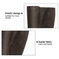 thumbnail image 3 of Pennysue Women Knee High Boots Brown PU Wide Calf Chunky Heel Booties For Women 10M, 3 of 6