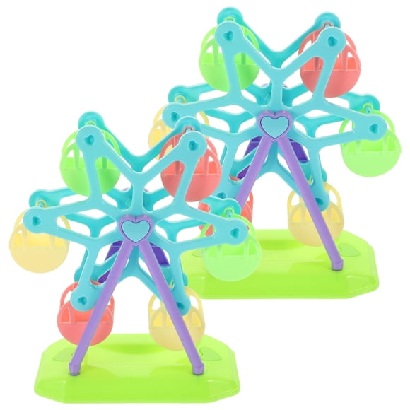 2 Conjuntos de niños Ferris Wheel Toys Tornillo Ensamblaje Juguetes Play House Toughthing
