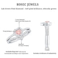 thumbnail image 6 of Rosec Jewels Lab Grown Pink Diamond Wedding Ring Set - Fancy Pink Color- E-VS1 Quality - IGI Certified Heart Engagement Ring with Enhancer - Gift For Women, 10K White Gold, US 9.50, 6 of 9