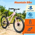 thumbnail image 6 of Ambifirner Mountain Bike 24 Inch For Women : Dual Disc Brakes 7 Speed Mountain Bike, Front Suspension ,Comfort Saddle, 6 of 9