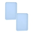 thumbnail image 1 of Oleegame 2PC Picnic Trays For Food Multi Use Large Capacity Serving Tray Plastic Practical Food Grade Storage Tray For Home Anti Deformed Shockproof A Blue, 1 of 3