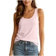 thumbnail image 3 of Asxite Womens Pajamas Casual Loose Breathable Sleeveless Crew Neck Solid Sleep Shirt, 3 of 7