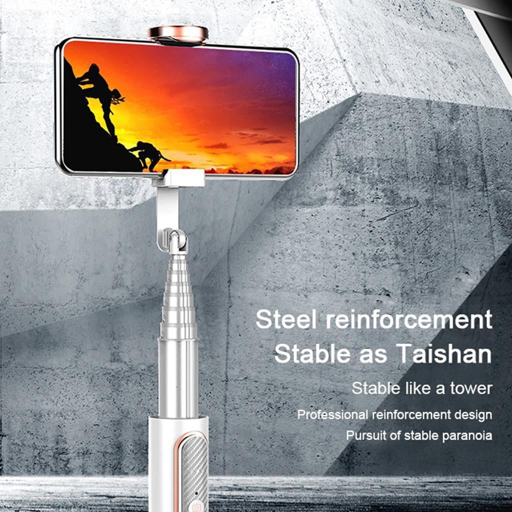 Portable Selfie Stick for Smartphone with Extendable Phone Selfie Stick and Tripod, Remote 360°Automatic Rotation