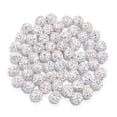 thumbnail image 1 of Visland 100 Pcs 10mm Rhinestone Clay Beads Ice Collection Baseball Bling Style Round Beads for DIY Necklace Bracelet Earrings Jewelry, 1 of 8
