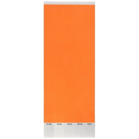 Tyvek Event Wristbands - Tyvek Wristbands (neon orange) (100/Pkg), This item is a great value! By Beistle,USA
