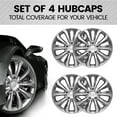 BDK Hubcaps Wheel Covers for Cars Premium Silver and GunMetal Hubcaps