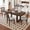 Brown, variant on Euroco 5-Piece Wooden Dining Table Set,78" Extendable Dining Table & Chairs Set with 18" Leaf for 4-6,Farmhouse Kitchen Table Set for Dining Room,Brown