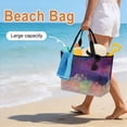 thumbnail image 3 of Night Sky Stars Beach Bag for Women, Large Breathable Mesh Beach Tote Bag, Shooting Star Cloud Galaxy Sandproof Lightweight Travel Bags for Vacation Picnic Swimming Pool 15.7"x15.7"x9.1", 3 of 9