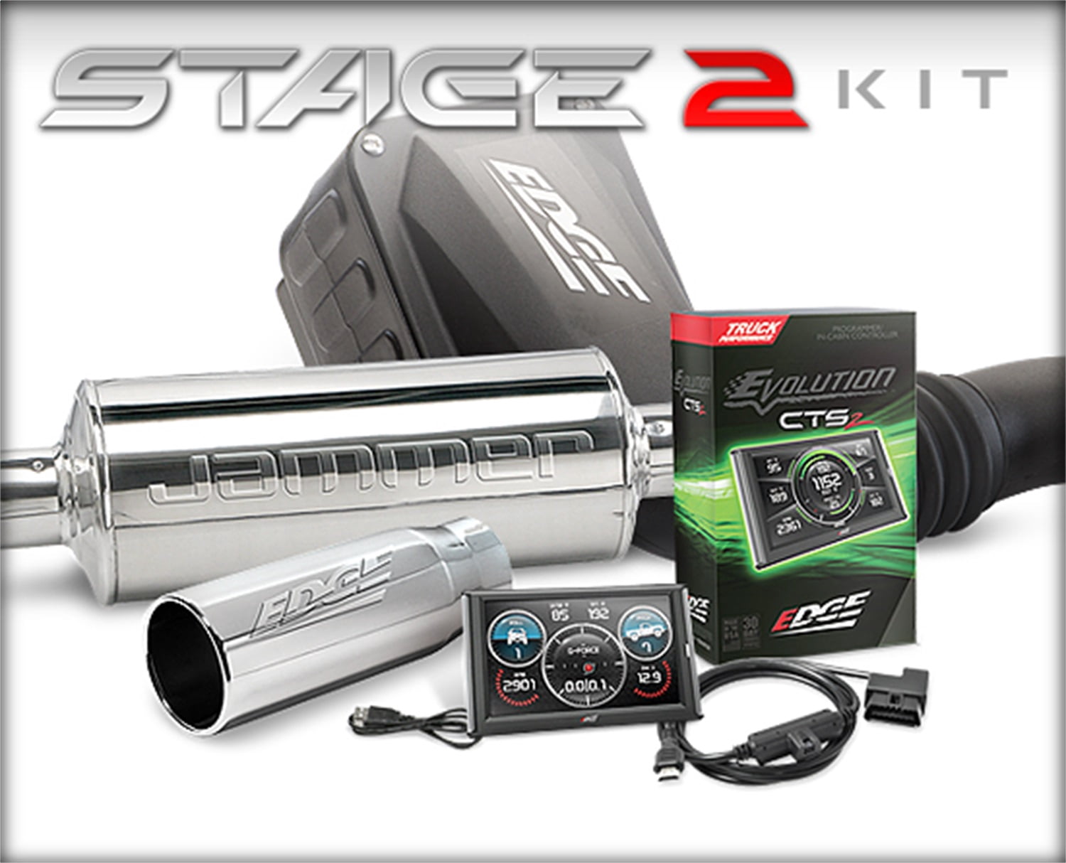 Edge Products 19128-D Exhaust System / Air Intake Assembly / Computer Chip Programmer Kit Fits select: 2008-2010 FORD F250, 2008-2010 FORD F350
