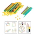 thumbnail image 3 of Bloques de construcción de paja juguetes coloridos de enclavamiento de ingeniería juguetes de construcción de juguete de diversión - 400 piezas SM SunniMix Conectores de pajitas, 3 of 8