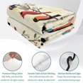 thumbnail image 4 of Quilts Twin Size Bedding Set, Rustic Cardinal Bird Lightweight Quilted Comforter, Country Leaves Branches Berries Pink Soft Reversible Bedspread Coverlet with Pillow Covers for All Season, 68" x 86", 4 of 9