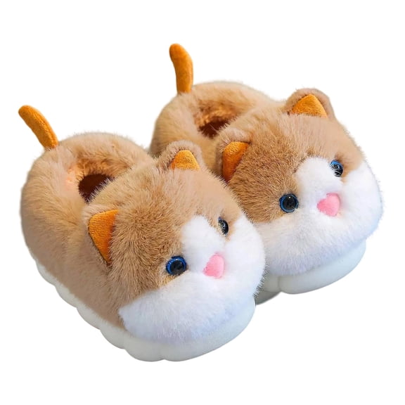 SUYIDA Adorable Cartoon Slippers For Girls Cozy Winter Indoor Footwear Soft Warm Toddler Kids Home Shoes