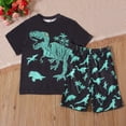 thumbnail image 2 of NAISIBABY Boys Outfit Sets, Graphic Short Sleeve T-Shirt & Shorts 2-Piece Summer Casual Trendy Clothing Sets Black Size 7, 2 of 5