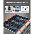 thumbnail image 3 of VEVOR Gas Range Oven, 35.9 Inches Width, Freestanding Stainless Steel Stove and Oven with 6 Sealed Cooktop Burners, Easy Reach Racks, Halogen Light, 6.0 Cu. Ft. Capacity, for Apartment, Home, Kitchen, 3 of 9