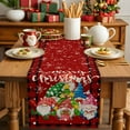 thumbnail image 2 of Winter Snowflake Christmas Dwarf Table Runner 13x60in Non-Slip Cotton Linen Table Runners, Red Black Buffalo Plaid Dresser Scarves TableRunner for Dinner Kitchen Dining Wedding Party, 2 of 9