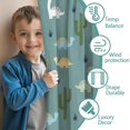 thumbnail image 3 of Blackout Kids Curtains,LightBlue Cartoon Dinosaurs Cacti Pattern Childrens Insulated Curtains Set Of 2,Bedroom Essentials,Toddler Room Decor 42"x54", 3 of 5