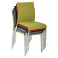thumbnail image 3 of OSP Home Furnishings Conway Stacking Chair in Aqua Fabric, Fully Assembled, 4-Pack, 3 of 5