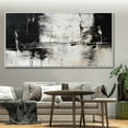 thumbnail image 4 of Acrylic painting abstract painting art painting black and white wall home office bedroom decor large canvas textured impasto art,(61*122cm)24*48 Inches,Unstretched,Frameless, 4 of 4