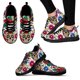 thumbnail image 1 of Zapatillas de deporte ligeras con plataforma y cordones, con estampado de flores y diseño de calavera de azúcar a la moda, zapatillas de tejido de punto transpirables, 1 of 6