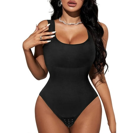 

Enwejyy Womens Button Tummy Control Corset Bust Push Up Bondage One-Piece Bodysuit Full Slip Underwear
