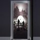 thumbnail image 1 of Pegatinas para puerta con la imagen de zombis en 3D de Halloween, 30 x 79 pulgadas, papel tapiz realista para puerta con zombis, 1 of 5