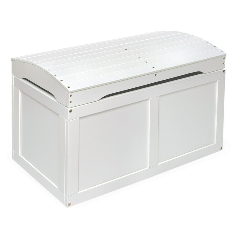 Badger Basket Child's Wooden 25 gal Barrel Top Toy Chest, White
