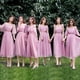thumbnail image 4 of Vestido de dama de honor para mujer, longitud media, hermanas, hombros adelgazantes, Hada, elegante, vestido de noche, actuación de presentadora, 4 of 6