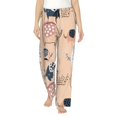 thumbnail image 1 of Fotbe Cute Ink Drawn Elephants Pantalones de Pijama para Mujer, Pantalones de Dormir, Pantalones Pj con Cordón y Bolsillos-Medium, 1 of 6
