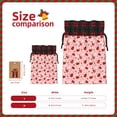 thumbnail image 3 of Rocae Flowers And Ladybugs Print Christmas Drawstring Linen Gift Bag with Drawstrings Treat Bag Goody Present Bags for Christmas Party Favor, 3 of 8