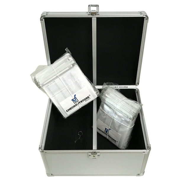 (1) checkoutstore aluminum cd/dvd media hanging sleeves storage box