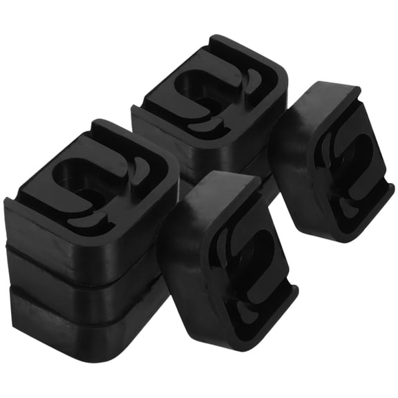 TEHAUX Air Conditioner Shock Absorption Pads, Black Rubber, Noise Reducing, Sturdy Material, Elevated, 8Pcs