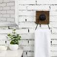 thumbnail image 4 of MyGift Wall Mounted Rustic Hand Towel Ring, Dark Brown Wood and Black Metal, 4 of 7