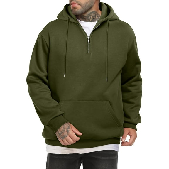 KISSMODA Hooded Long Sleeve Pullover, Sweatshirts & Hoodies (Men's)
