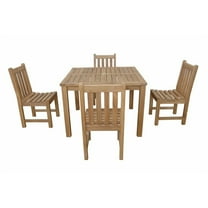 Teak Dining Set - Outdoor Patio Furniture - 5 Piece Table & Chair Set