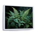 thumbnail image 2 of Designart "Dynamic Ferns Green and Black Contrast III" Floral Floater Framed Wall Decor, 2 of 7