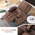 thumbnail image 3 of Oversized Massage Recliner Chair for Elderly,Modern Living Room Electric Rocking & Reclining Chairs with with Heat, 8-Point Vibration,USB Charger and Cup Holders, Plush Velvet Single Sofa, Brown, 3 of 9