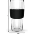 thumbnail image 2 of Freeze Beer Glasses, Freezable Pint Glasses Set, Double Walled Insulated 16 oz Frozen Mugs, Keep Drinks Cold Longer, Tumbler for Iced Coffee, Set of 2, Varsity Blue, 2 of 9