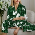 thumbnail image 6 of Naloa Christmas tree green plaid Pajamas for Women Set, Womens Pajama Sets, Lounge Sets for Women, 2pjs for Women-Large, 6 of 7