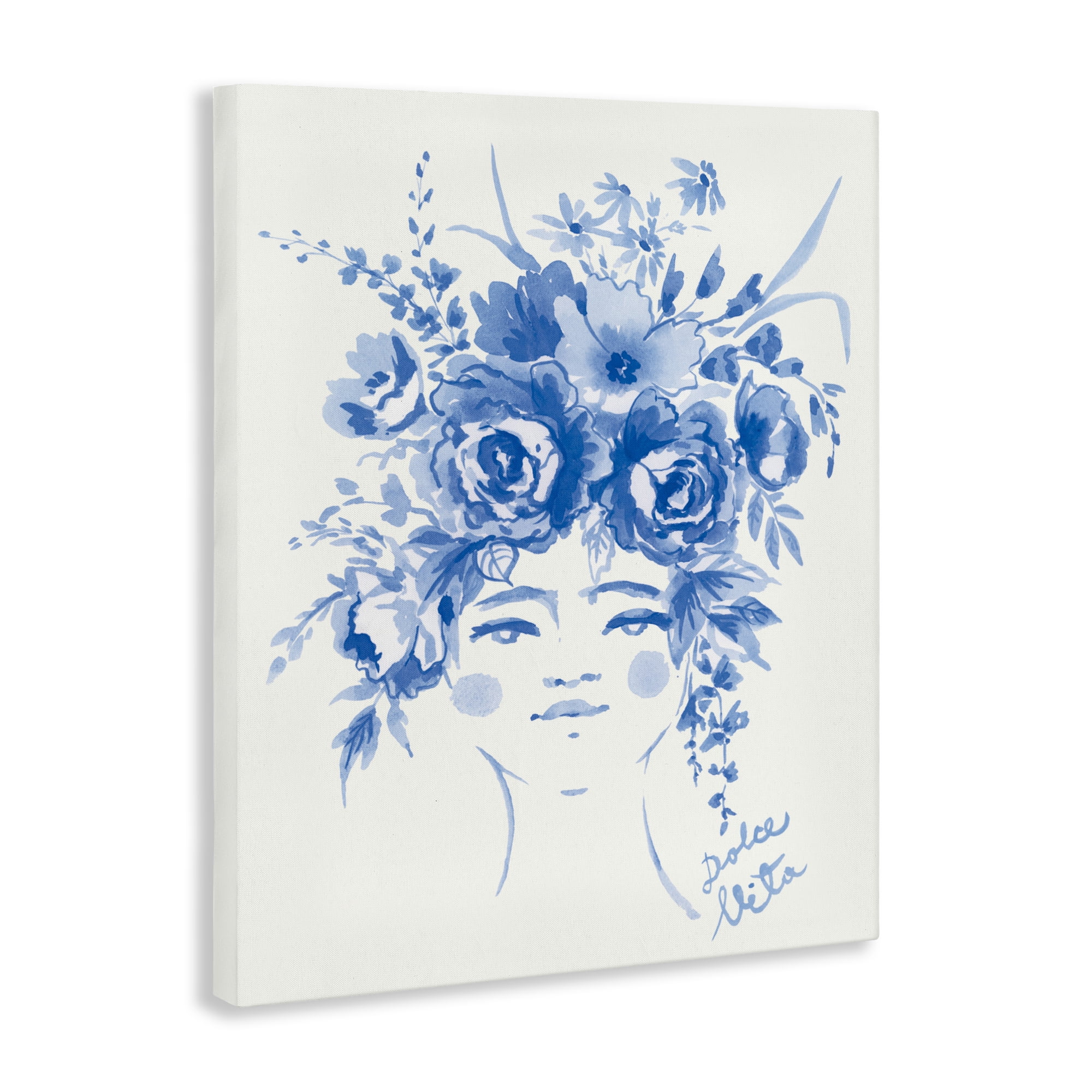 Stupell Industries Dolce Vita Woman with Roses Canvas Wall Art, design by Karolina Sato