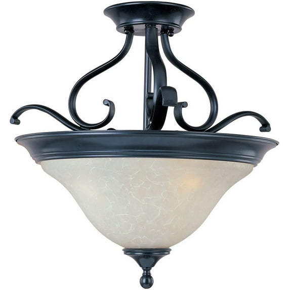 Maxim Lighting-11801ICBK-Linda - Three Light Semi-Flush Mount Black