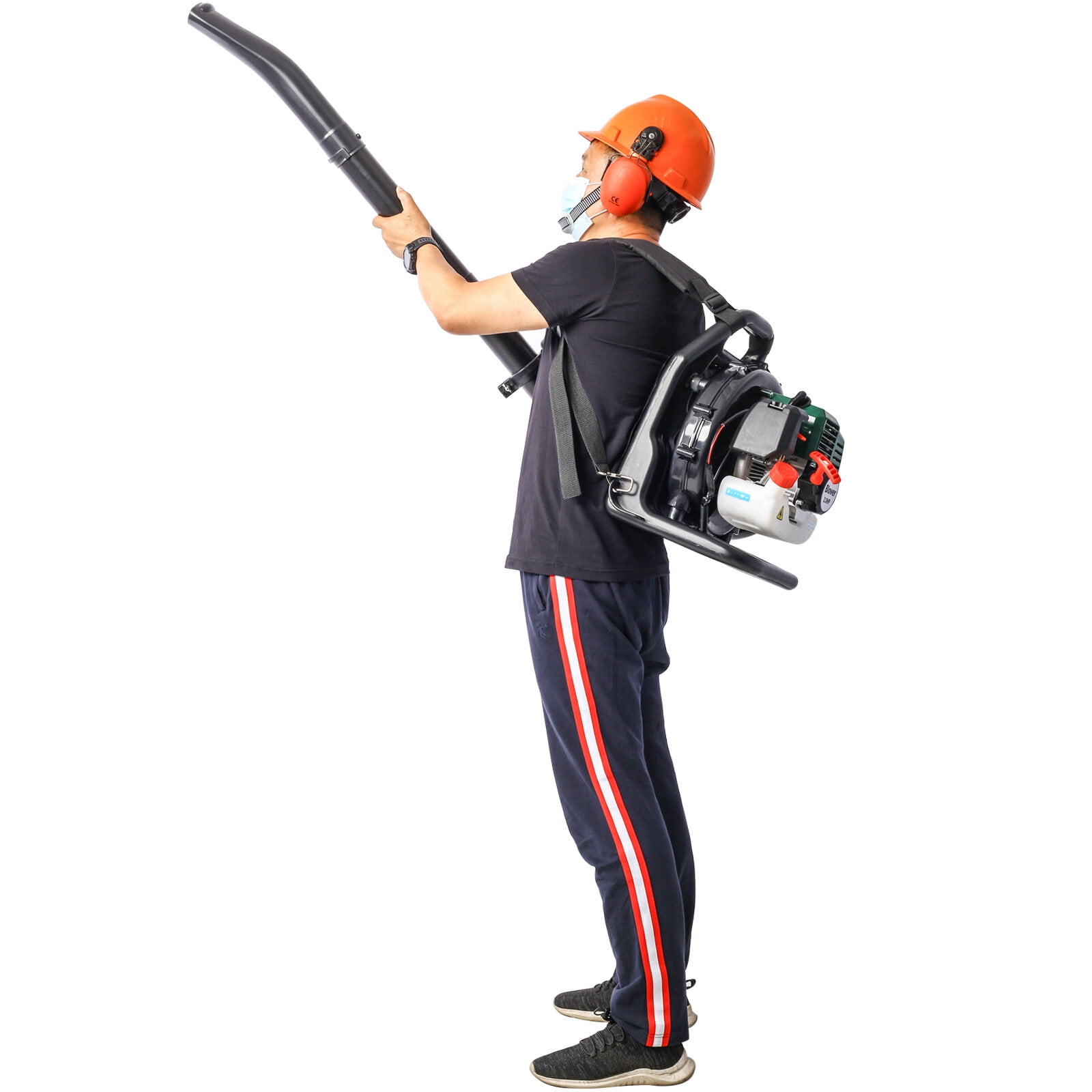 OSAKAPRO 52CC 2-Cycle Gas Backpack Leaf Blower with extention tube,green,