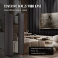 thumbnail image 6 of VEVOR Wood Slat Acoustic Panels, 7.9 x 94.5 inch, MDF Accent Wooden Wall Panels for Modern Interior Wall Decor, Faux Wood Wall Board Panels for Noise Reduction, Black Oak, 6 of 9