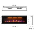 thumbnail image 2 of Boyel Living 52" Wall Mounted Electric Fireplace, Fireplace Heater with Touch Screen&Timer, Adjustable Flame Color, 750W / 1500W, 2 of 4