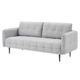 thumbnail image 1 of Tufted Sofa, Fabric, Light Grey Gray, Modern Contemporary Urban Design, Living Lounge Room Hotel Lobby Hospitality, 1 of 10