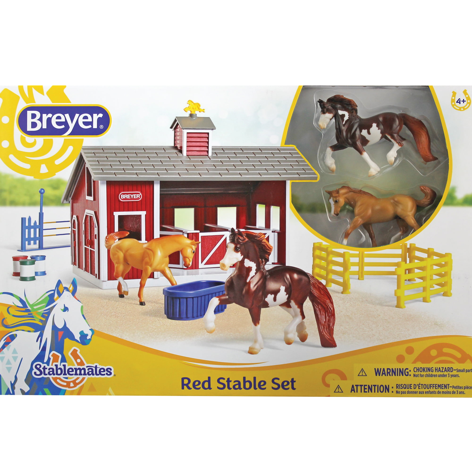 Stablemates Model Breyer Horse Crazy Stable Barn Set #73760 