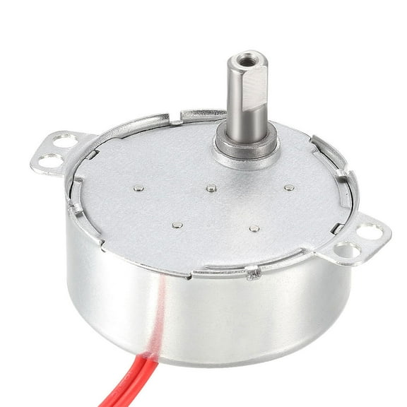 Uxcell Synchronous Motor Turntable Gear Box for Microwave Oven 4W 5-6RPM/Min AC 12V 4W Silver
