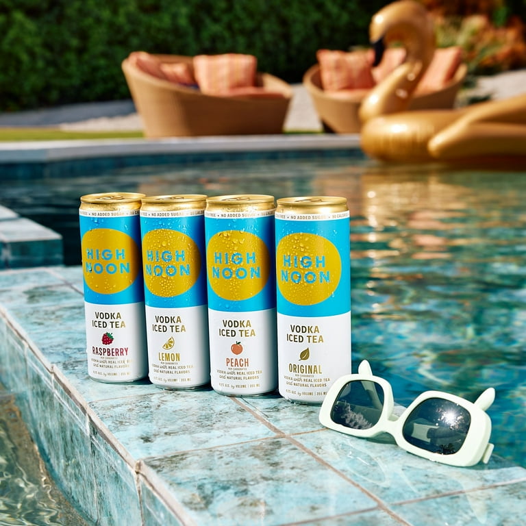 High Noon Vodka Iced Tea, Variety Pack, 8 Pack, 12 fl oz Cans, 4.5